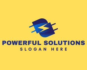 Plug Electronic Charge logo design