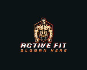 Fitness Bodybuilder Gym logo design