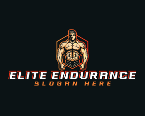 Fitness Bodybuilder Gym logo design