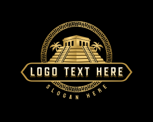 Mayan Aztec Pyramid logo