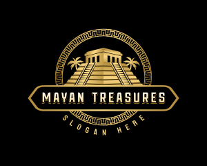 Mayan Aztec Pyramid logo