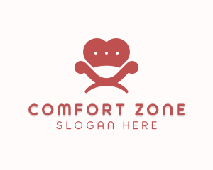 Heart Sofa Furniture logo design