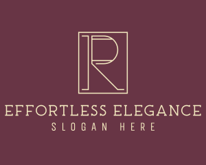 Elegant Boutique Letter R logo design