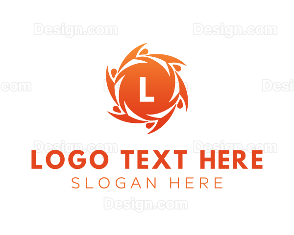 Gradient Orange People Logo