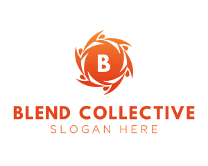 Gradient Orange People logo