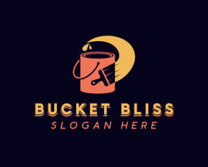 Handyman Painting Bucket logo design