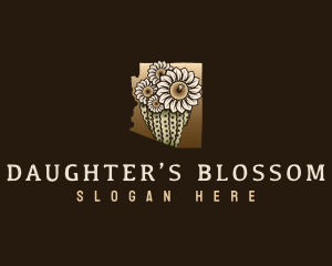 Arizona Saguaro Cactus Blossom logo design