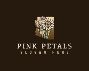 Arizona Saguaro Cactus Blossom logo design