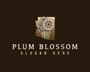 Arizona Saguaro Cactus Blossom logo design