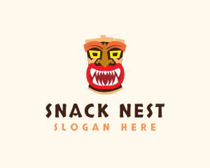 Tiki Mask Monster  logo design