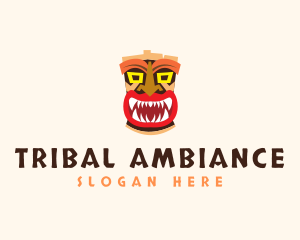 Tiki Mask Monster  logo design