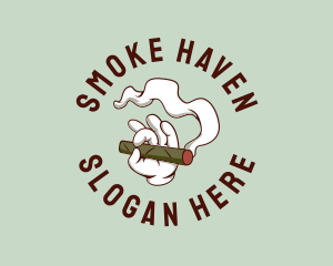 Hand Smoking Cigarette logo