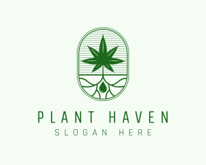 Marijuana Plant Extract logo design