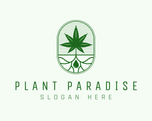 Marijuana Plant Extract logo design