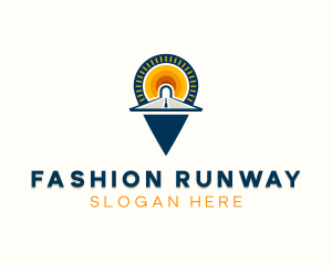 Location Pin Runway Trip  logo