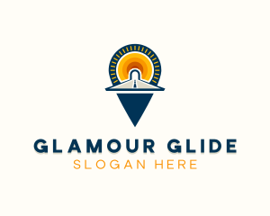 Location Pin Runway Trip  logo