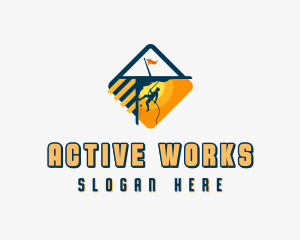 Mountain Rock Climbing logo design