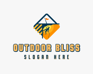 Mountain Rock Climbing logo design