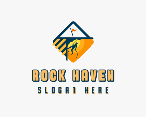 Mountain Rock Climbing logo design