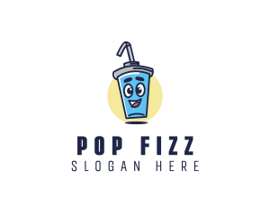 Cute Cartoon Soda logo design