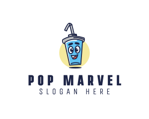 Cute Cartoon Soda logo design