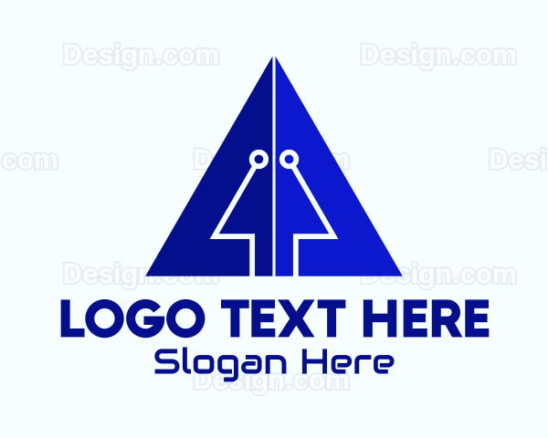 Digital Mouse Pointer Triangle Logo