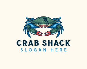 Maryland Crab Crustacean logo design