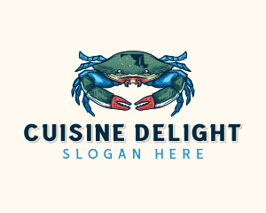 Maryland Crab Crustacean logo design