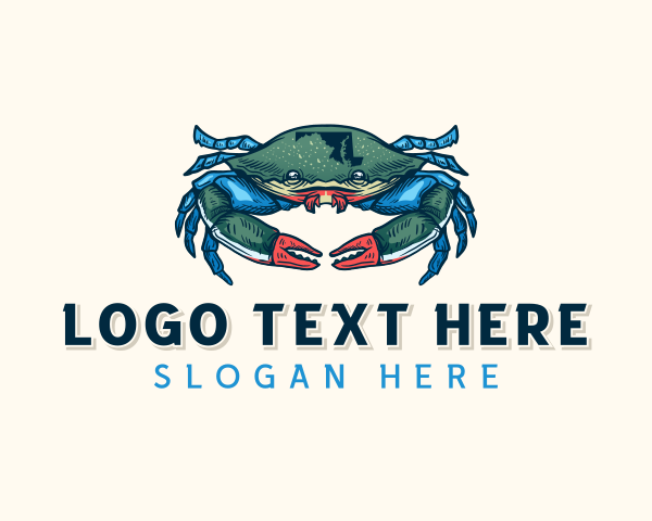 Blue Crab logo example 2