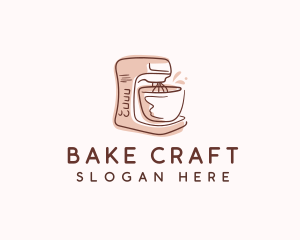 Baker Pastry Stand Mixer logo design