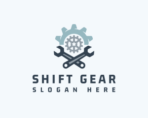 Wrench Gear Mechanic Repair logo design