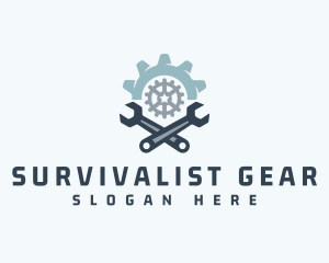 Wrench Gear Mechanic Repair logo design