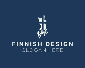 Finland Bear Map logo design