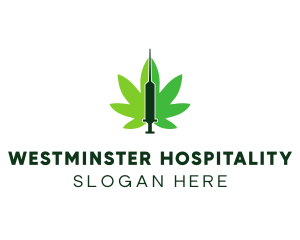 Cannabis Medical Syringe logo design