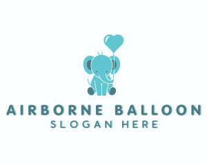 Cute Balloon Elephant logo