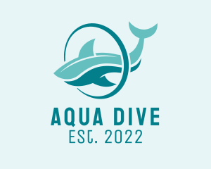 Shark Wildlife Diving  logo design