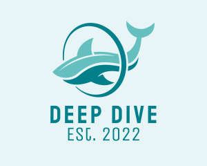 Shark Wildlife Diving  logo design