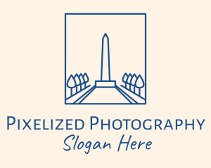 Washington USA Monument Obelisk logo design