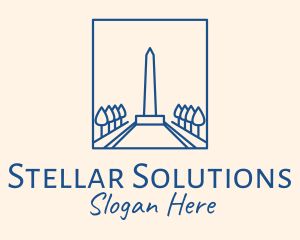 Washington USA Monument Obelisk logo design