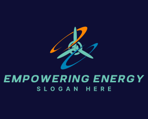 Turbine Propeller Energy logo design