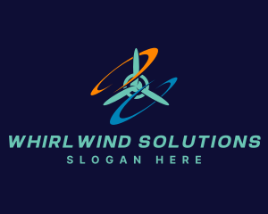 Turbine Propeller Energy logo design