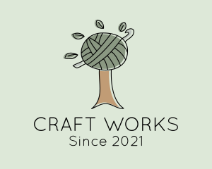 Tree Crochet Handicraft logo design