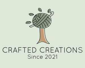 Tree Crochet Handicraft logo design