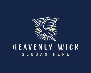 Religious Angel Wings logo design