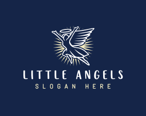 Religious Angel Wings logo design