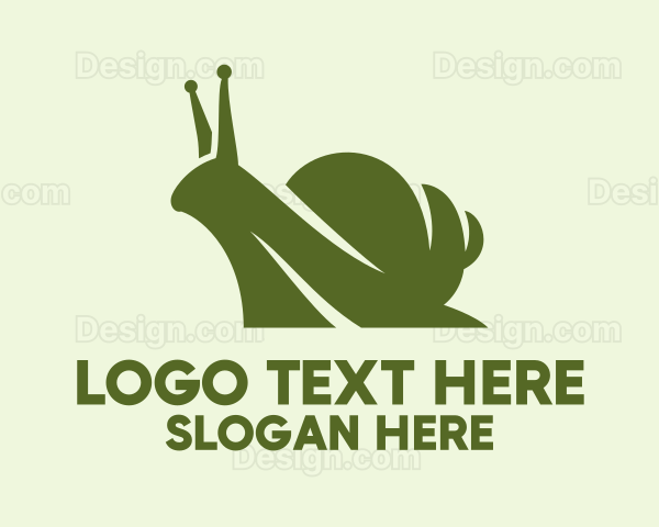 Green Silhouette Snail Logo