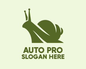 Green Silhouette Snail  Logo