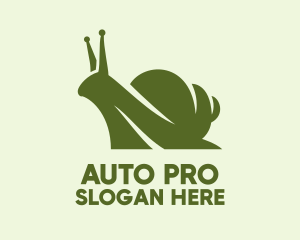 Green Silhouette Snail  logo