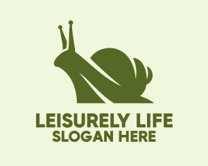 Green Silhouette Snail  logo