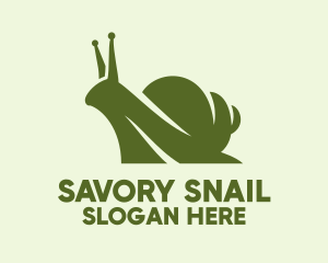 Green Silhouette Snail  logo